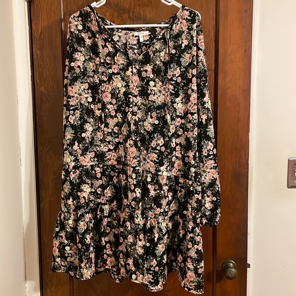 Black floral Maurice’s dress